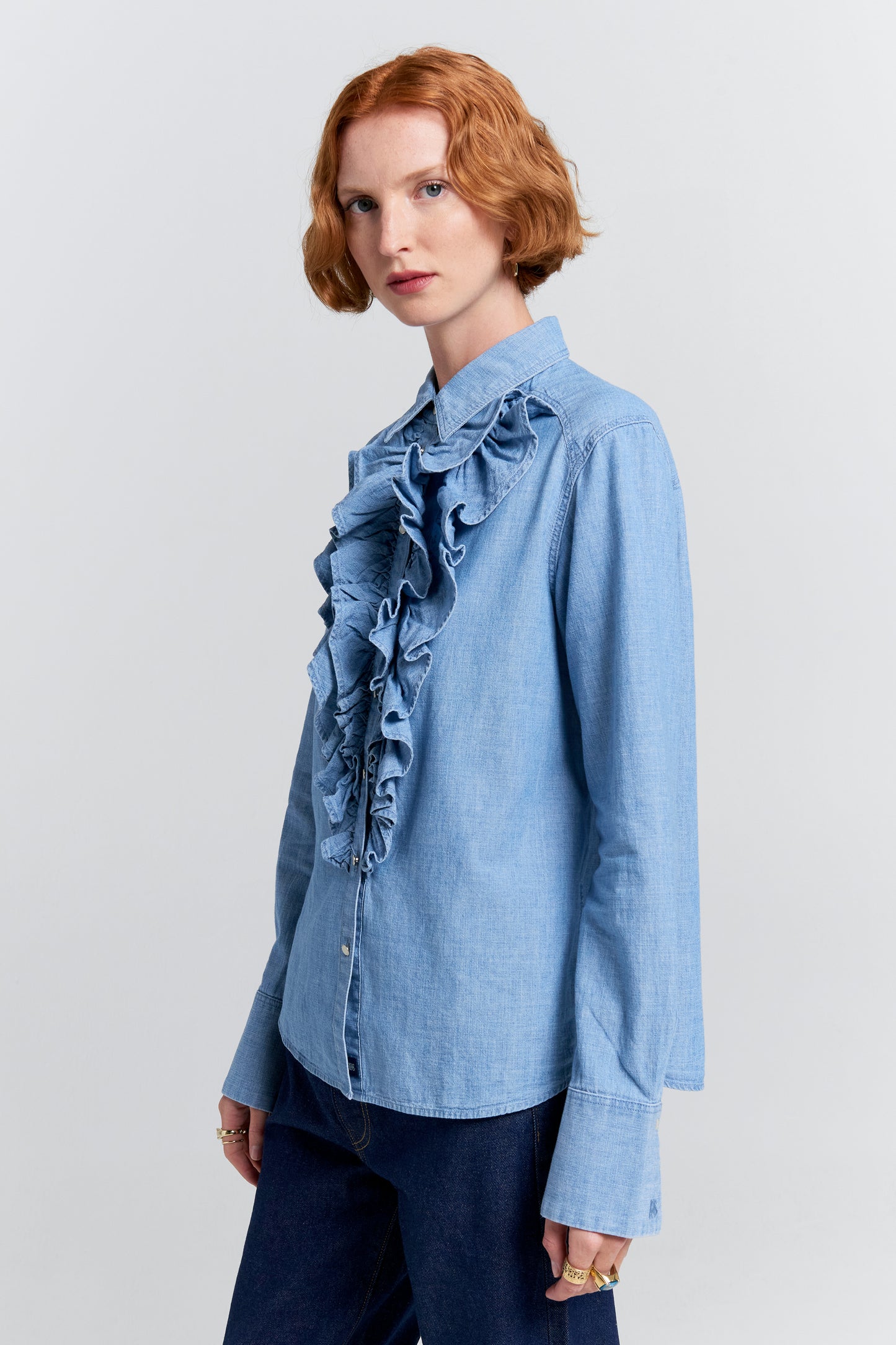 Tuxedo Shirt Blue Lagoon Chambray