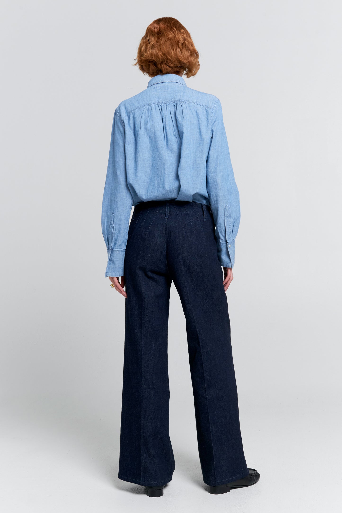 Stem Flare Trouser Blue Lagoon Wash