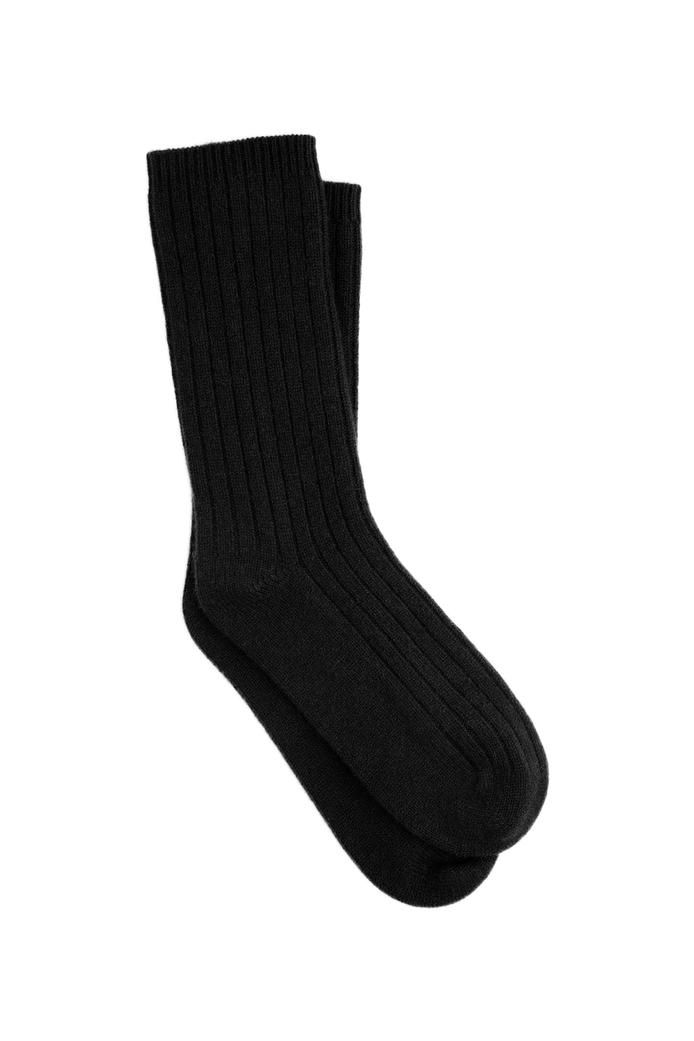 100% Cashmere Rib Socks