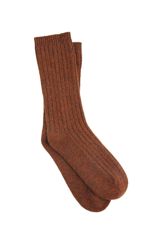 100% Cashmere Rib Socks