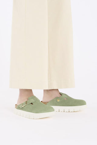 Boston Chunky Suede Narrow Fit Green Tea