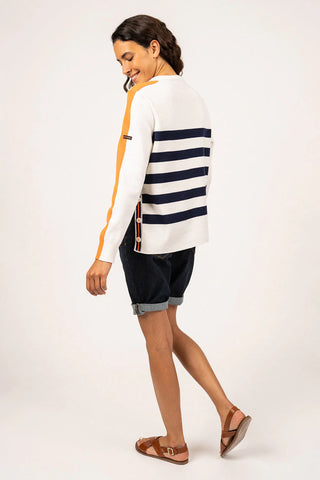 Chausey Navy-Inspired Striped Jumper