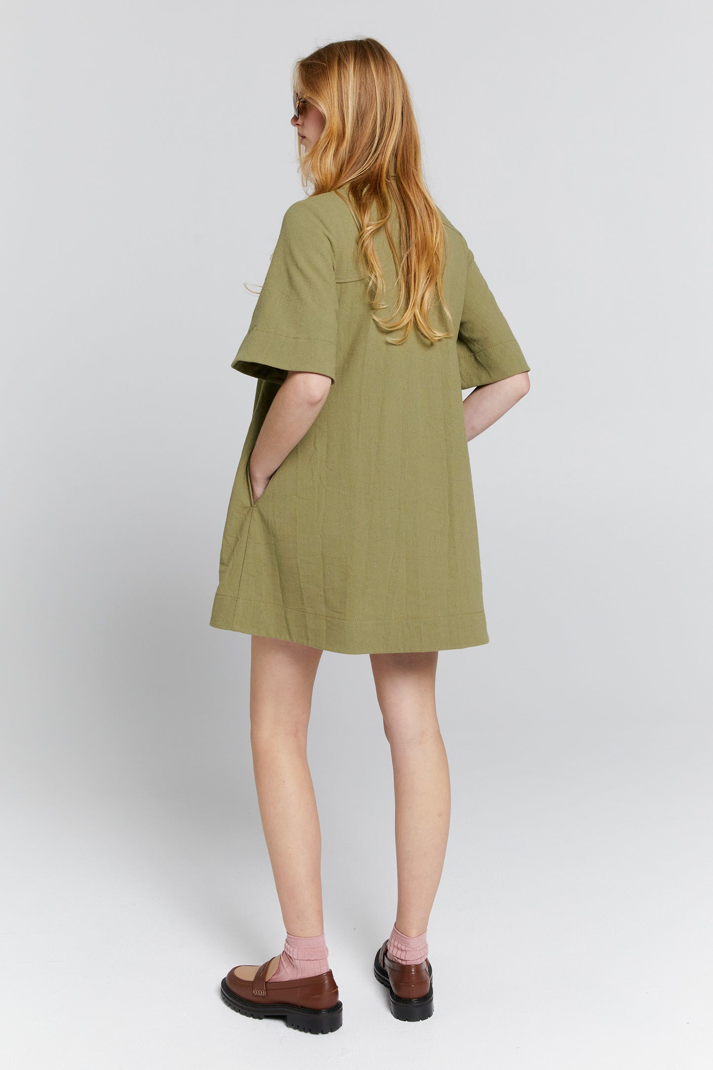 Journey Shirt Dress Herb Green