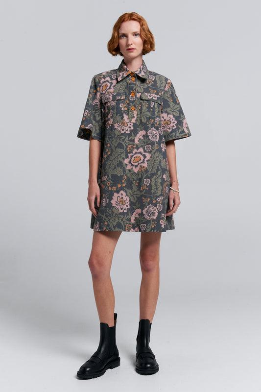 Journey Shirt Dress Black Multi