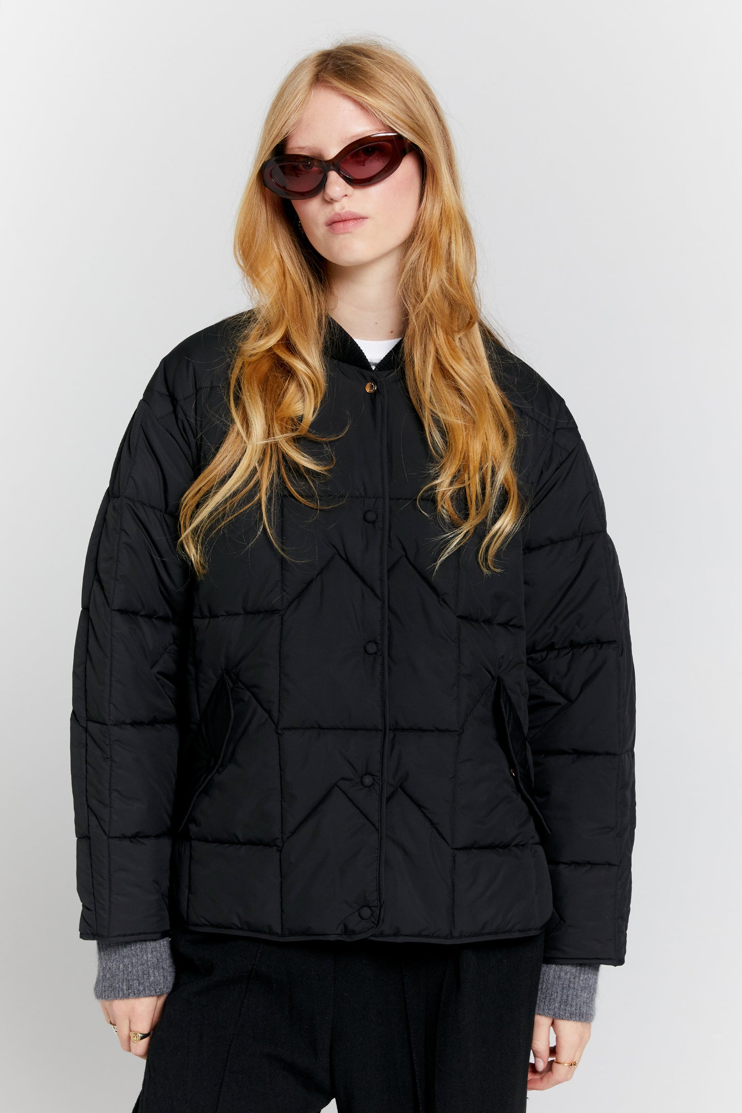 Quilted Monogram Jacket Black