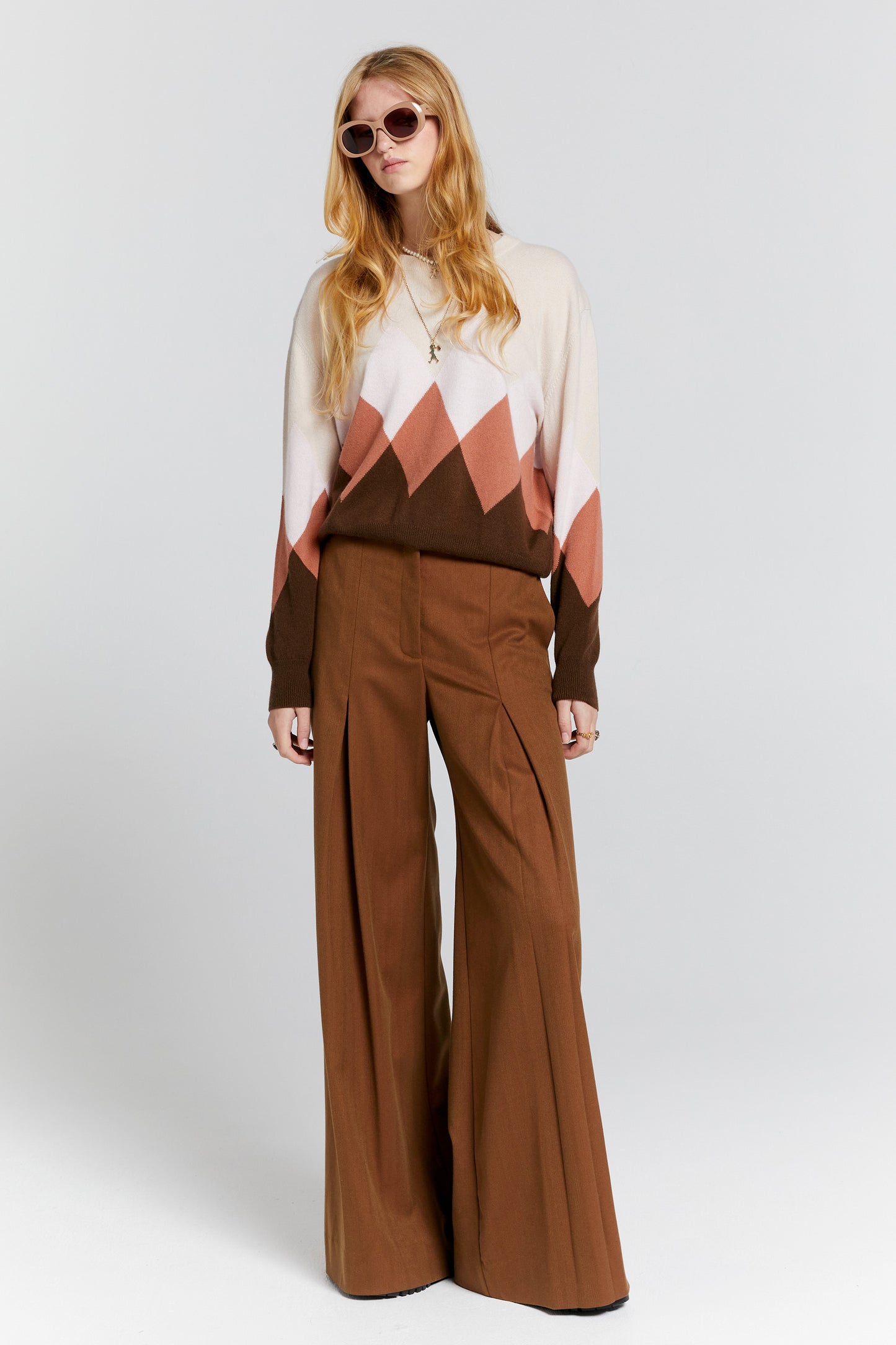 Classic Cashmere Sweater Autumn Argyle