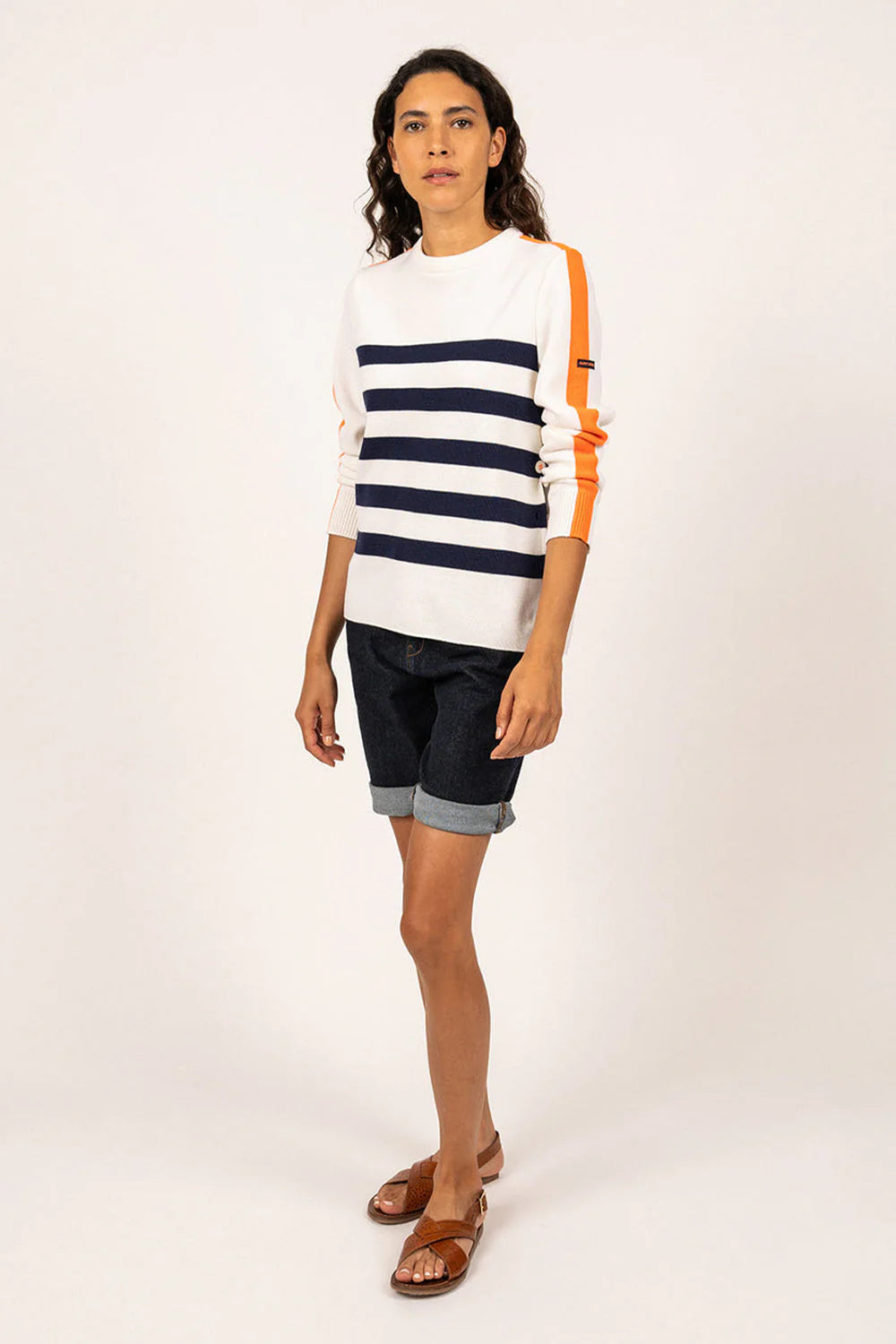 Chausey Navy-Inspired Striped Jumper