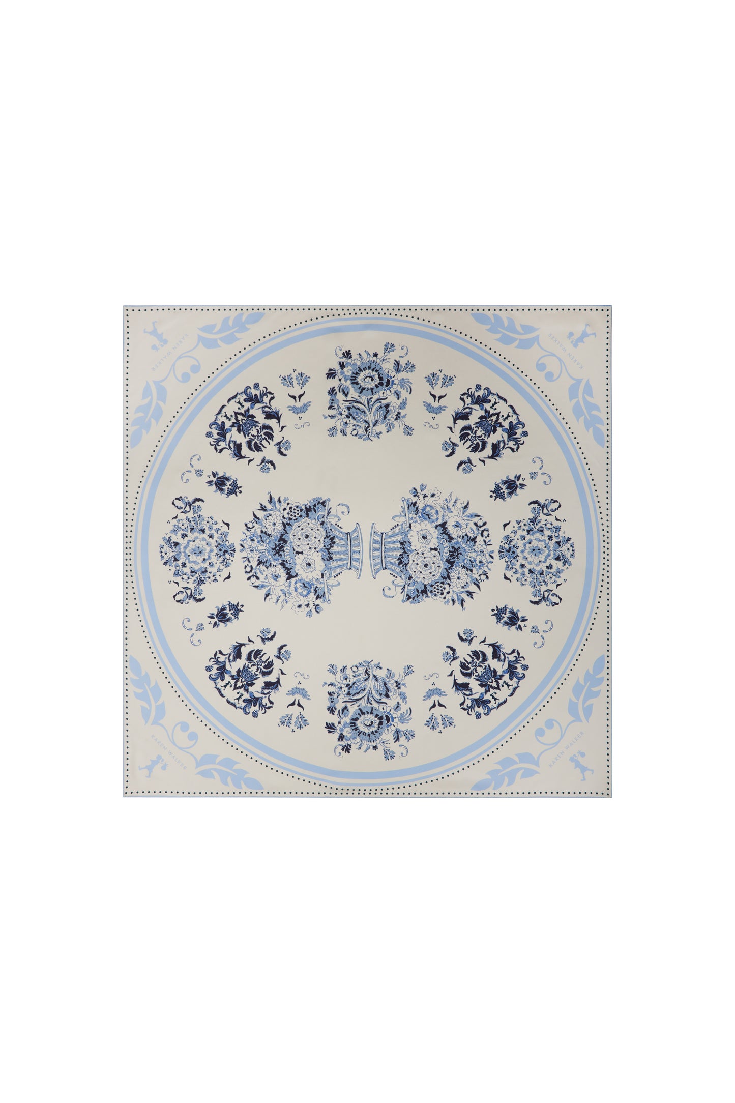 Porcelain Plate Classic Silk Scarf