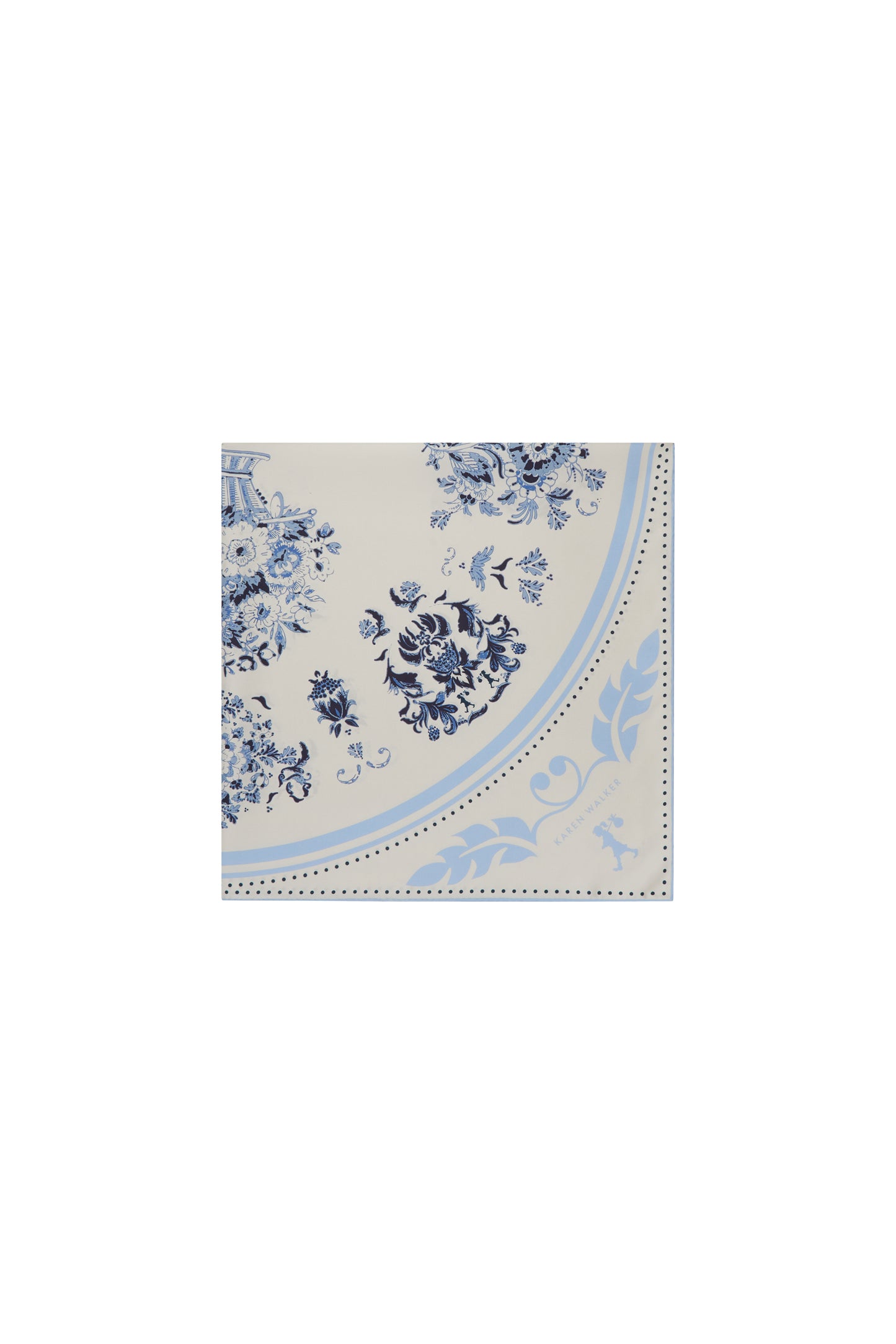 Porcelain Plate Classic Silk Scarf