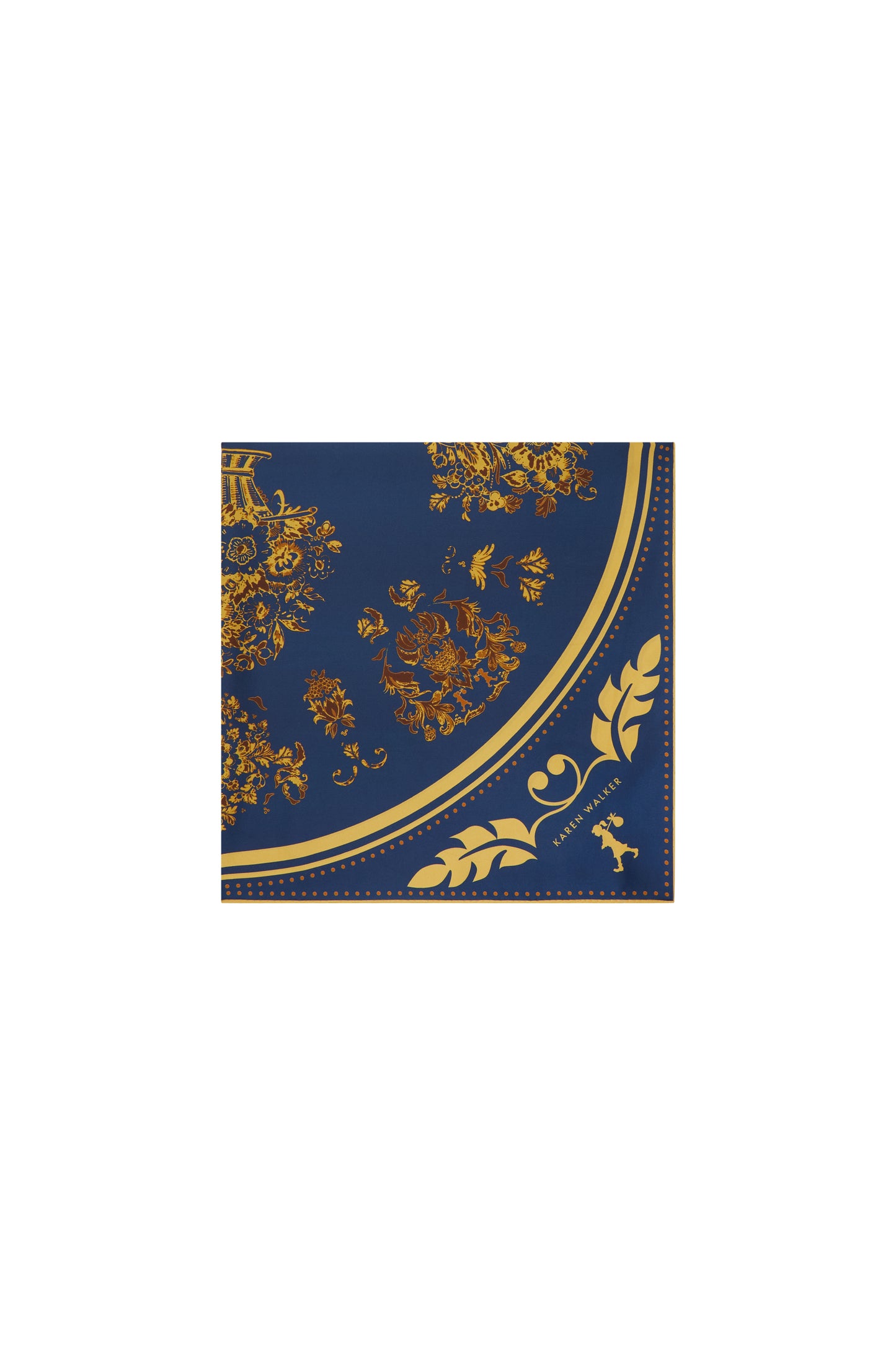 Porcelain Plate Classic Silk Scarf