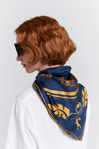 Porcelain Plate Classic Silk Scarf