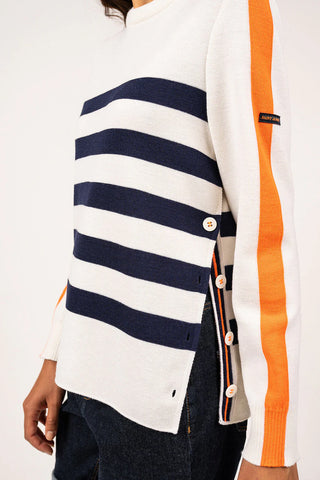 Chausey Navy-Inspired Striped Jumper