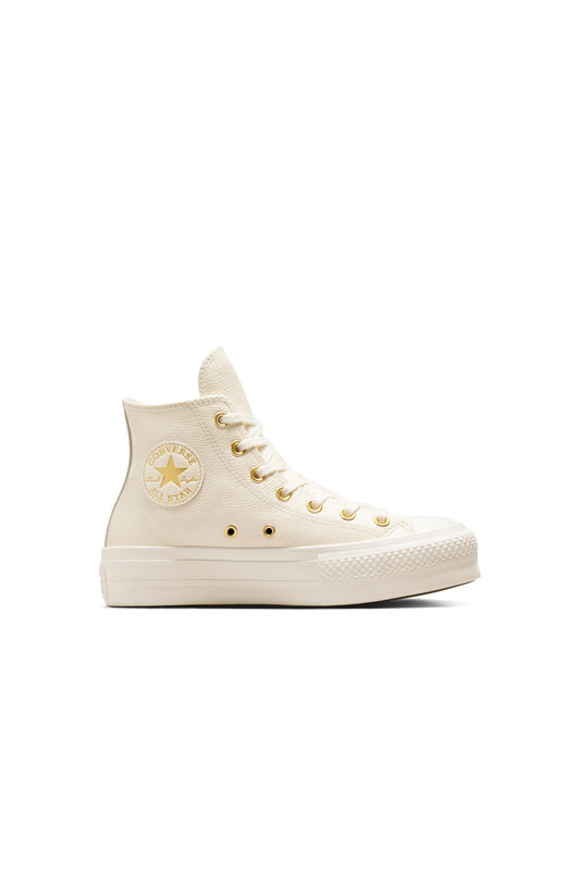 Chuck Taylor Lift High Top Egret/Egret/Gold