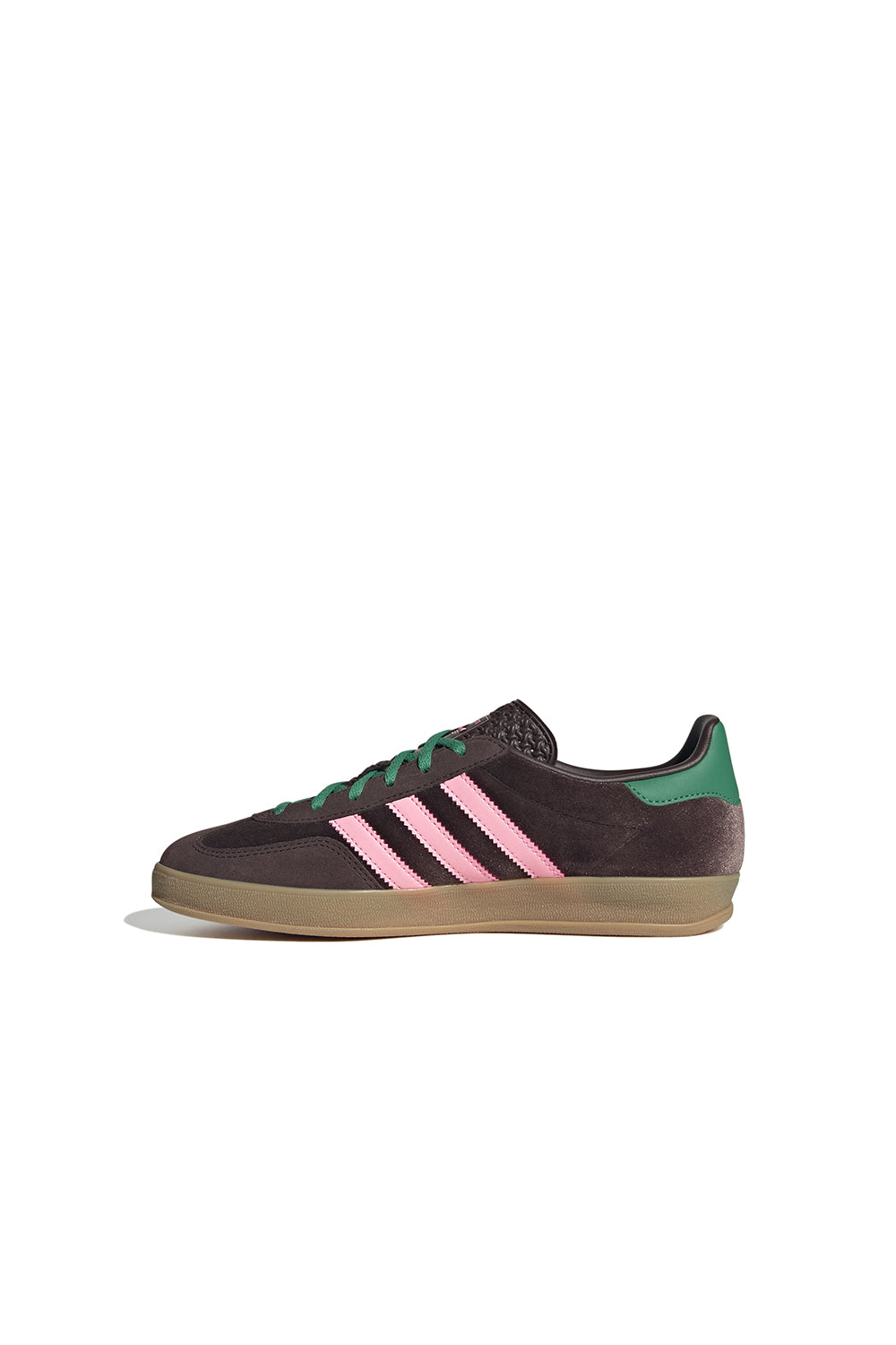 Gazelle Indoor Shoes Dark Brown/Glow Pink/Court Green