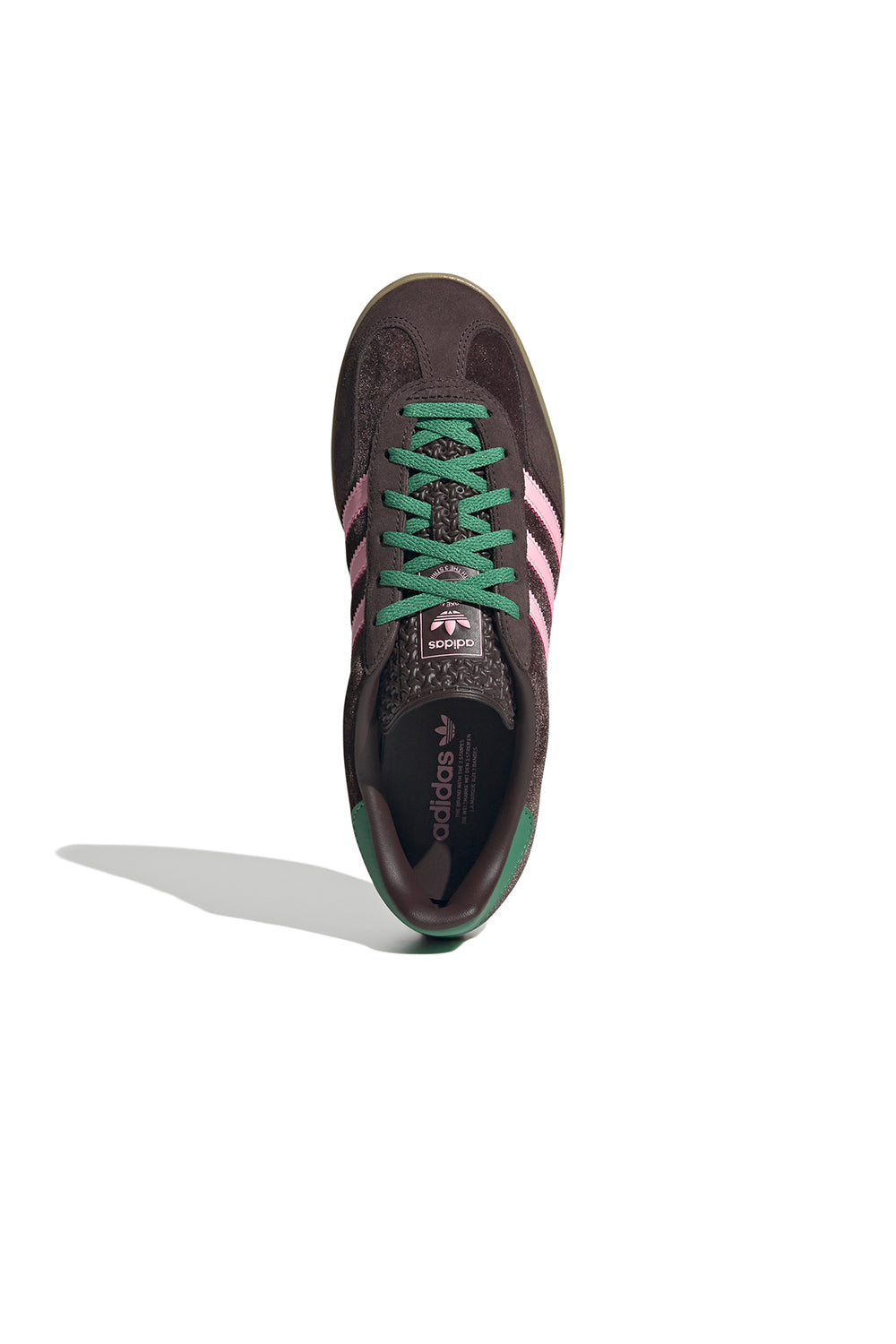 Gazelle Indoor Shoes Dark Brown/Glow Pink/Court Green