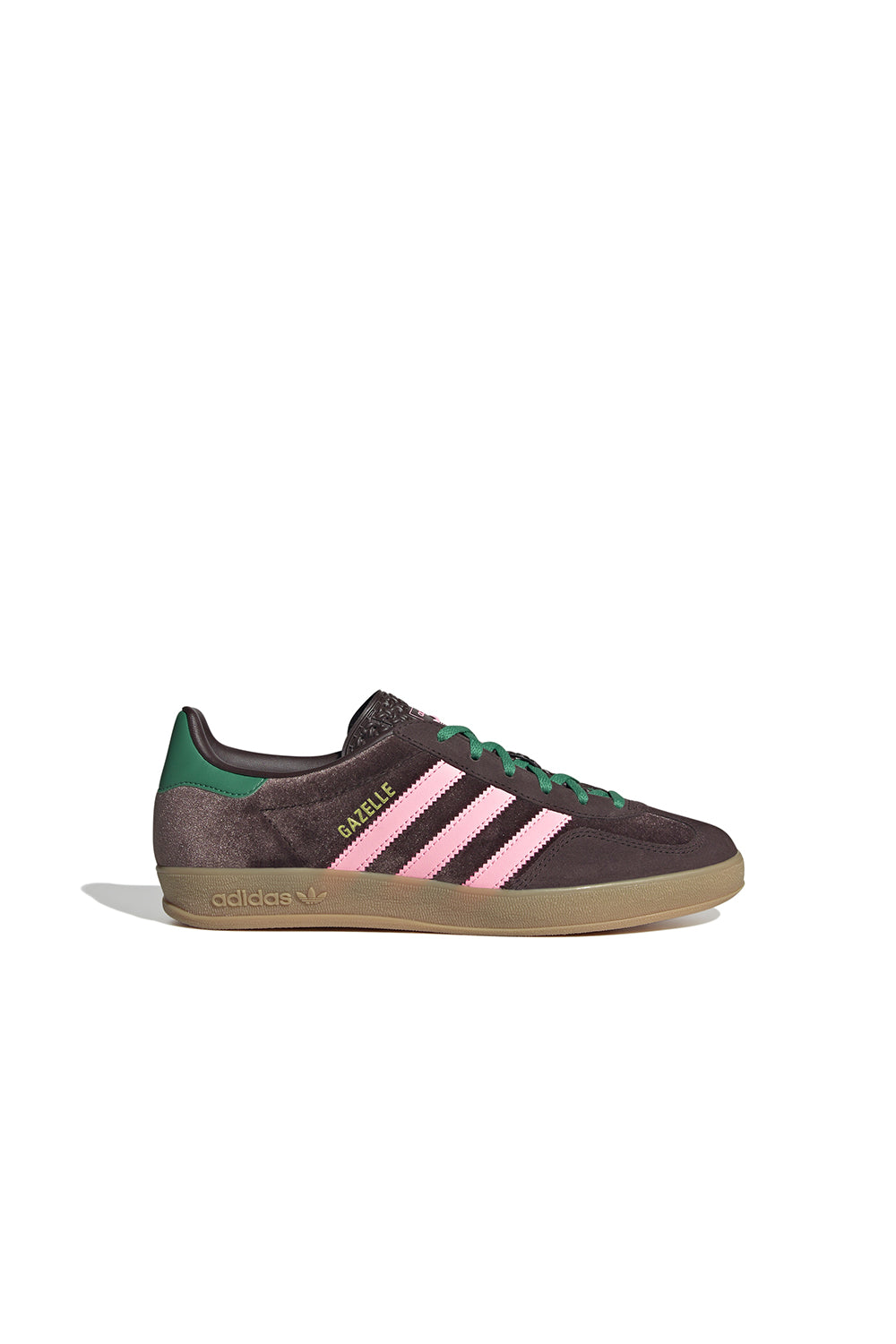 Gazelle Indoor Shoes Dark Brown/Glow Pink/Court Green