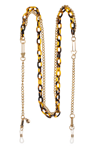 Arrow Combo Eyewear Chain Tort Gold