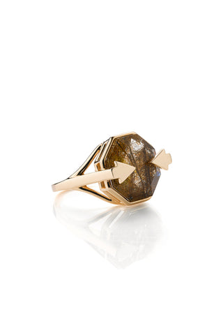 Astrid Ring Rutilated Quartz Gold