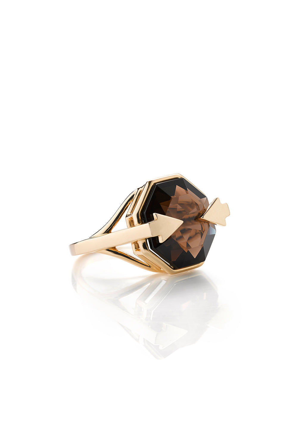 Astrid Ring Smoky Quartz Gold