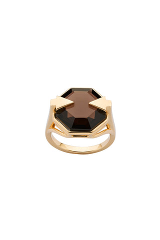 Astrid Ring Smoky Quartz Gold