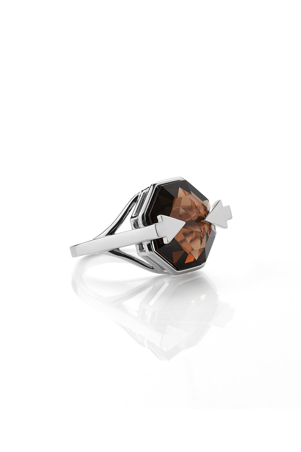 Astrid Ring Smoky Quartz Silver