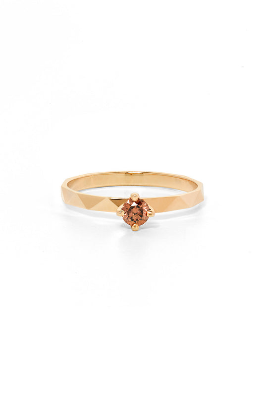 Believer Ring, Gold, Champagne Diamond