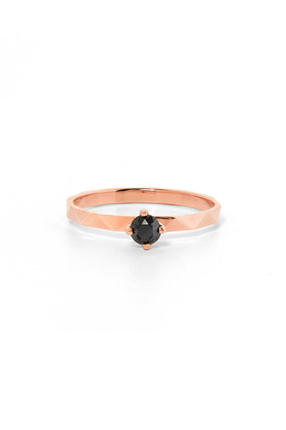 Believer Ring, Rose Gold, Black Diamond