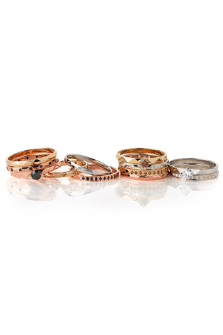 Believer Ring, Rose Gold, Black Diamond