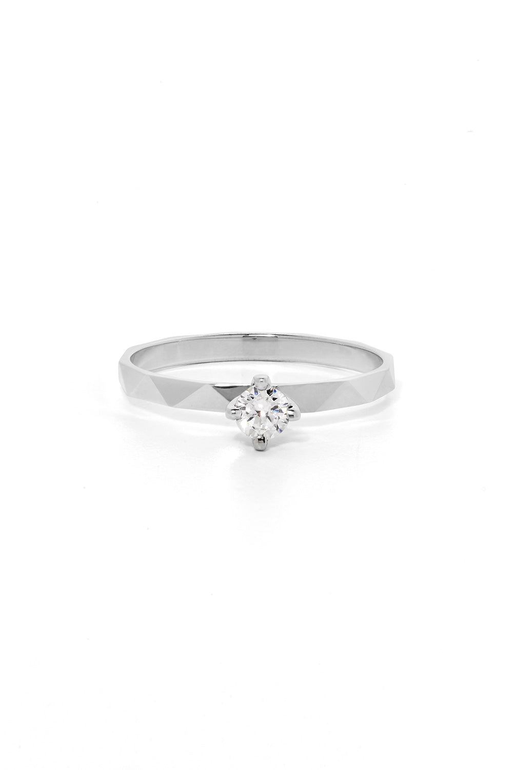 Believer Ring, White Gold, White Diamond