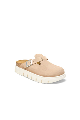 Birkenstock Boston Chunky Suede Narrow Fit Sand