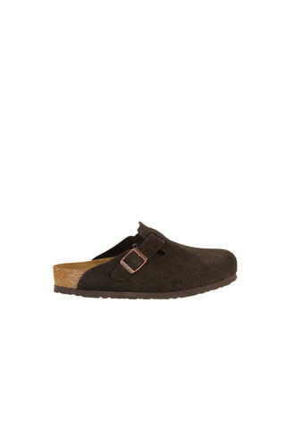 Birkenstock Boston SFB Suede Leather Regular Fit Mocha