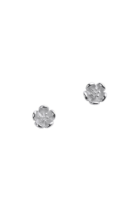 Botanical Plain Studs Silver