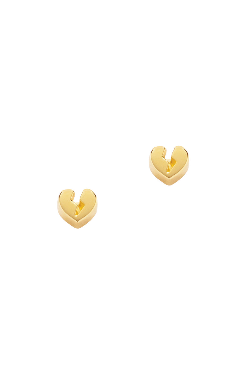 Broken Heart Earrings Gold