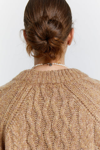 Cable Knit Cropped Sweater