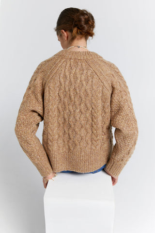 Cable Knit Cropped Sweater