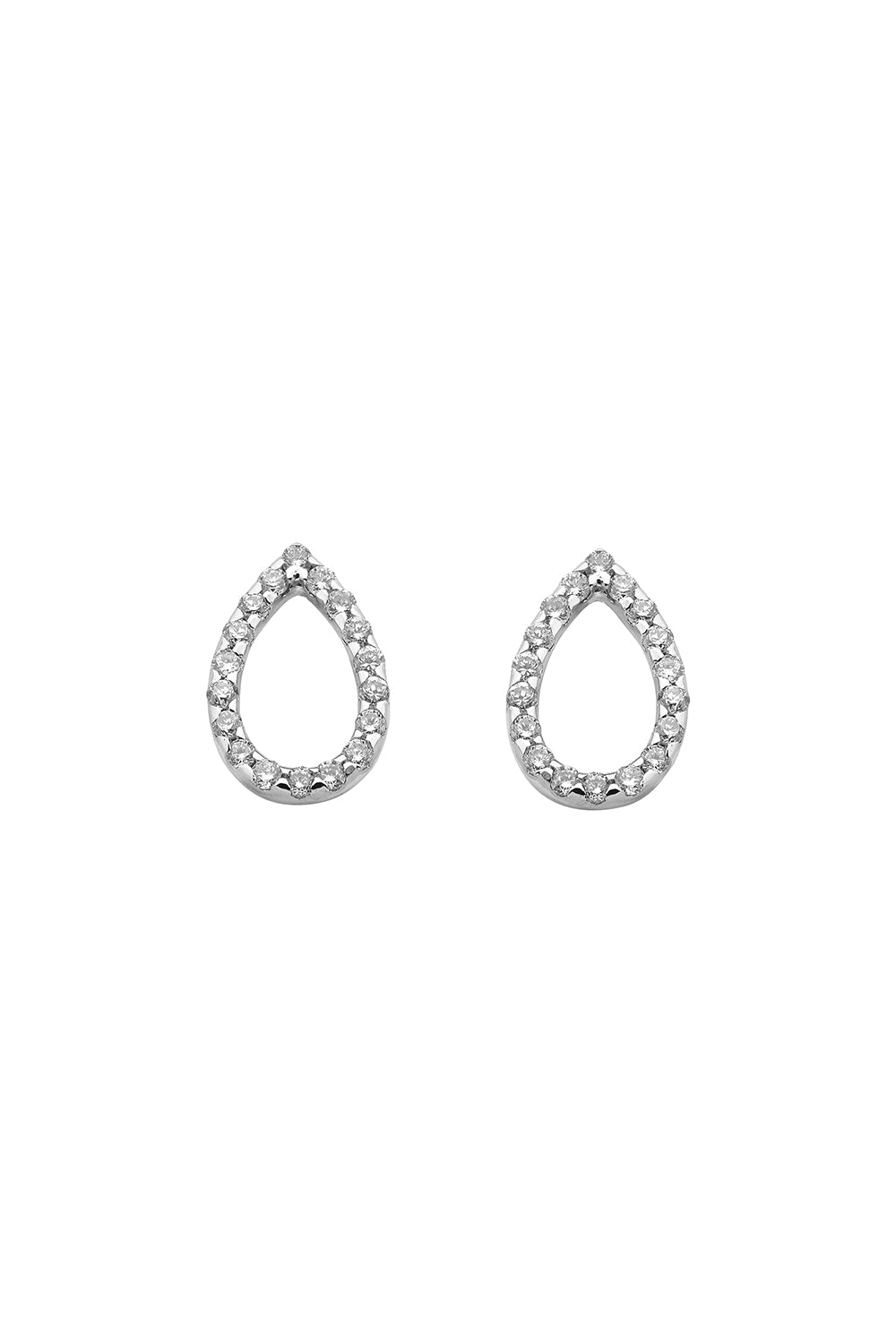 Capsule Diamond Earrings, 9ct White Gold, .24ct Diamond