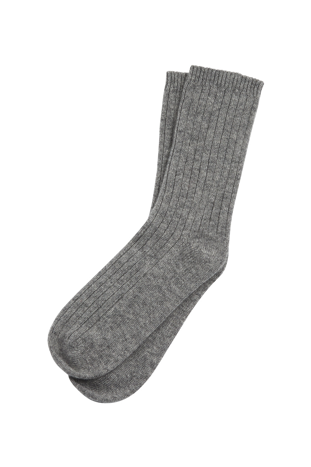 100% Cashmere Rib Socks