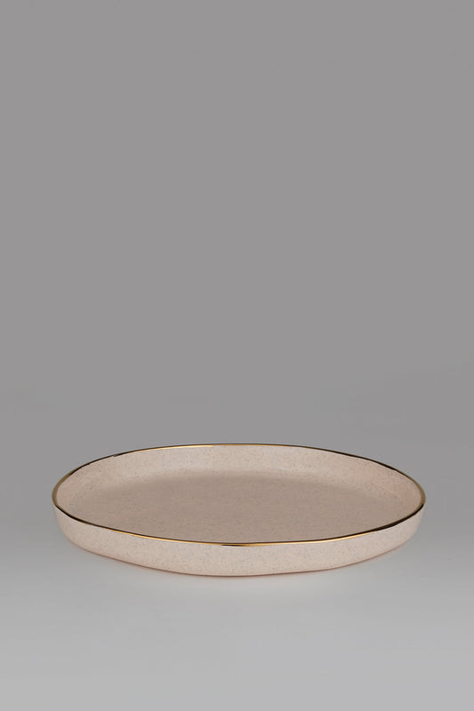 Plate with Gold Drip Rim