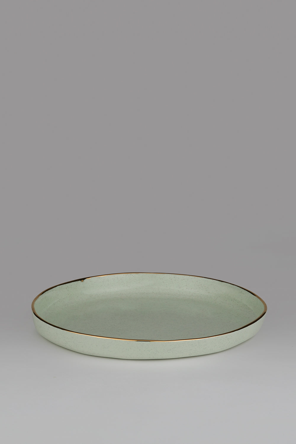 Plate with Gold Drip Rim