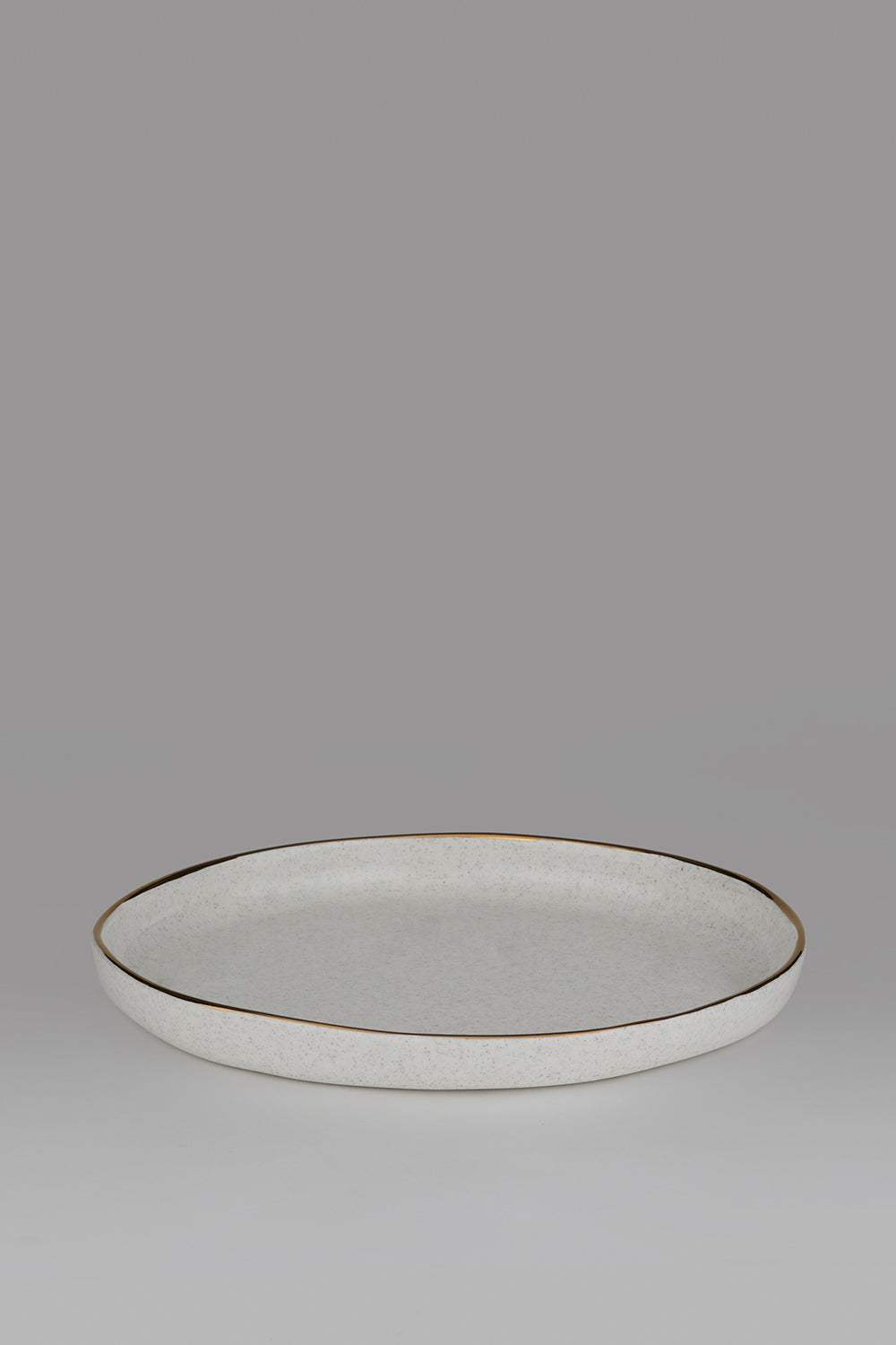 Plate with Gold Drip Rim