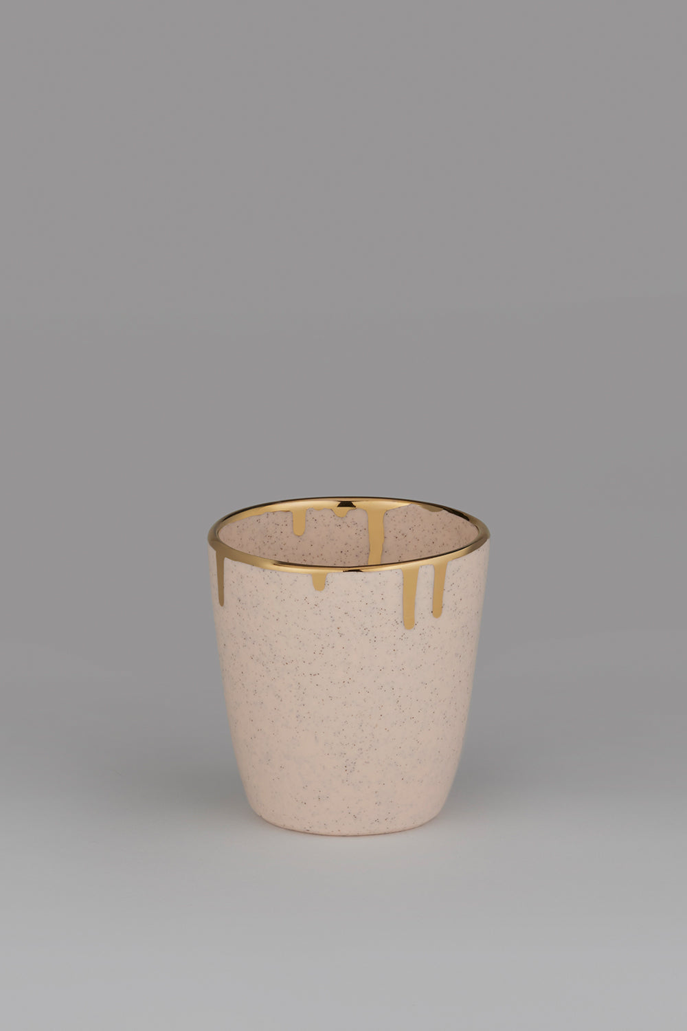 Small Tumbler with Gold Drip Rim