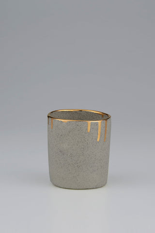 Tumbler with Gold Drip Rim