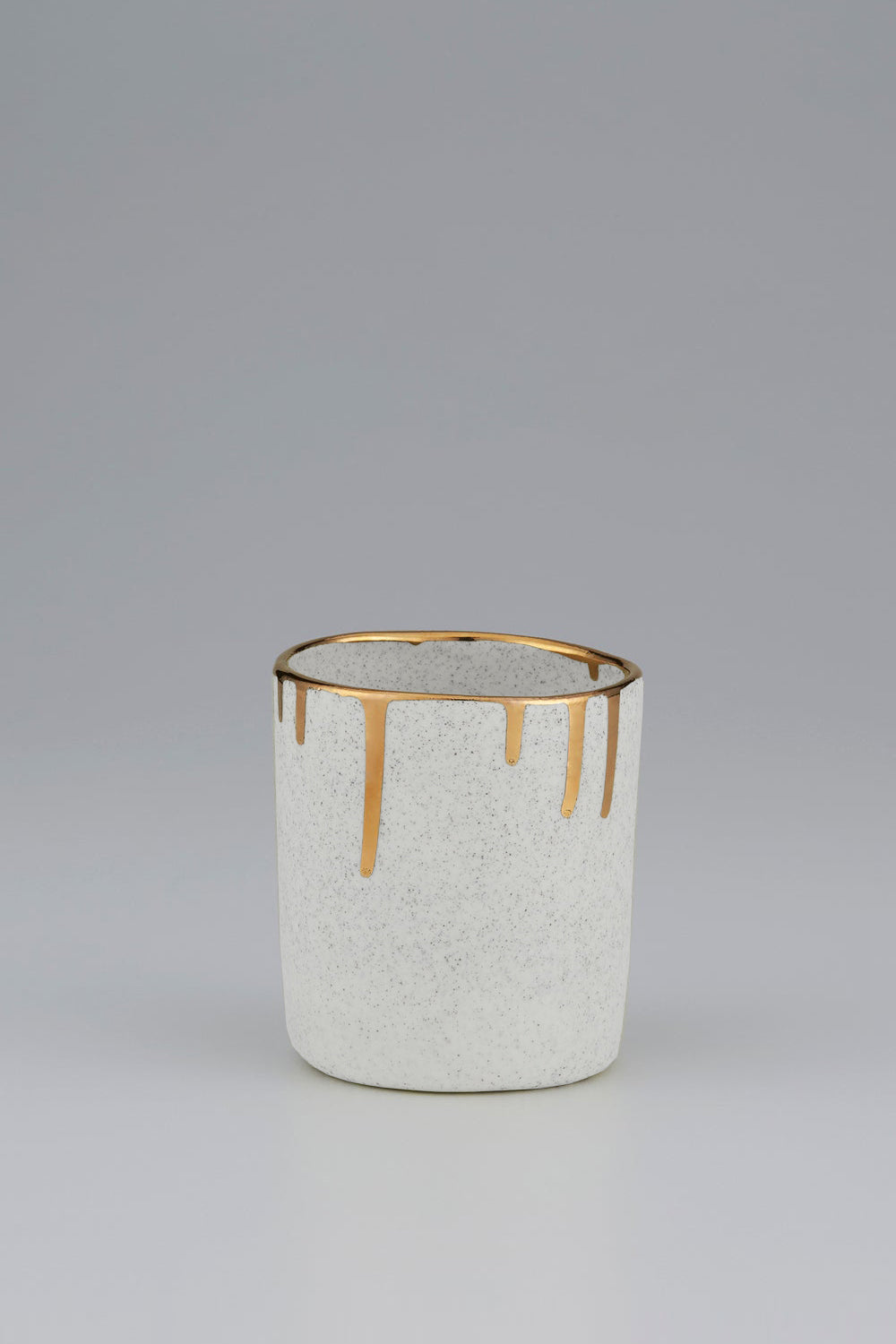 Tumbler with Gold Drip Rim