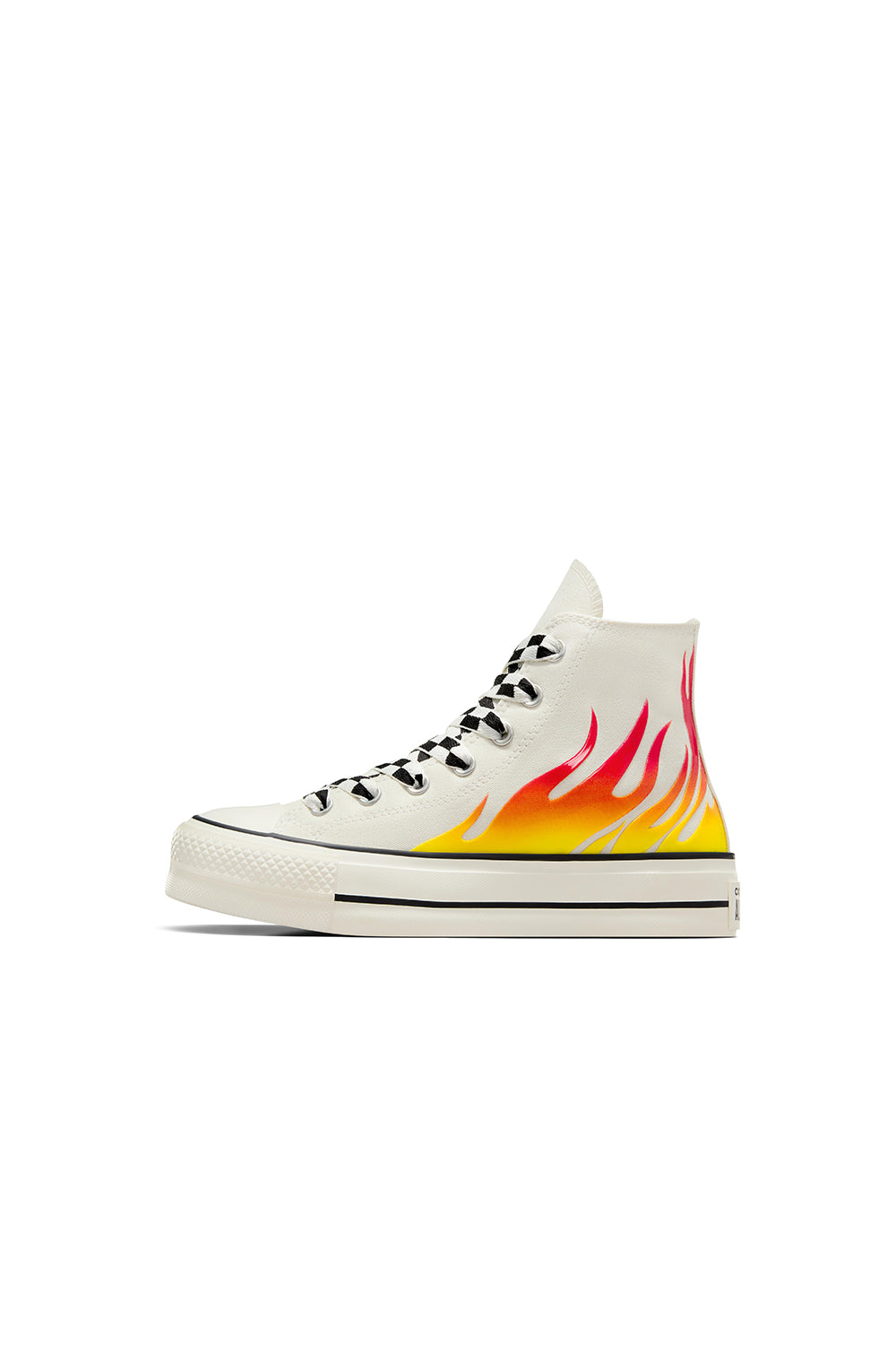 Converse Chuck Taylor All Star Lift Platform Flames High Top Egret