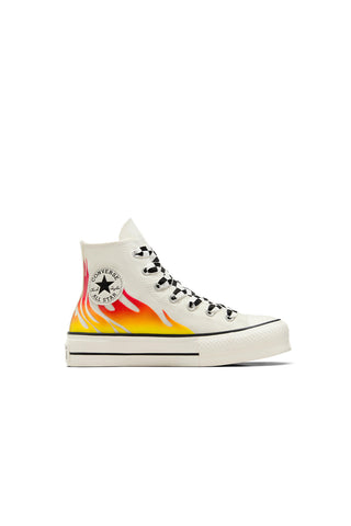 Converse Chuck Taylor All Star Lift Platform Flames High Top Egret