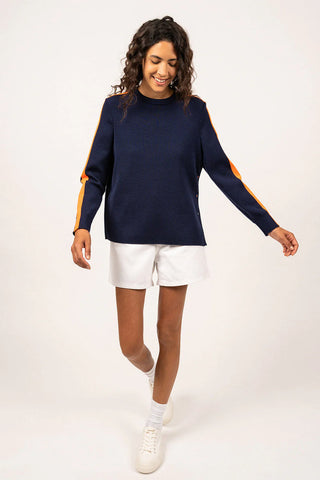 Chausey Navy-Inspired Striped Jumper