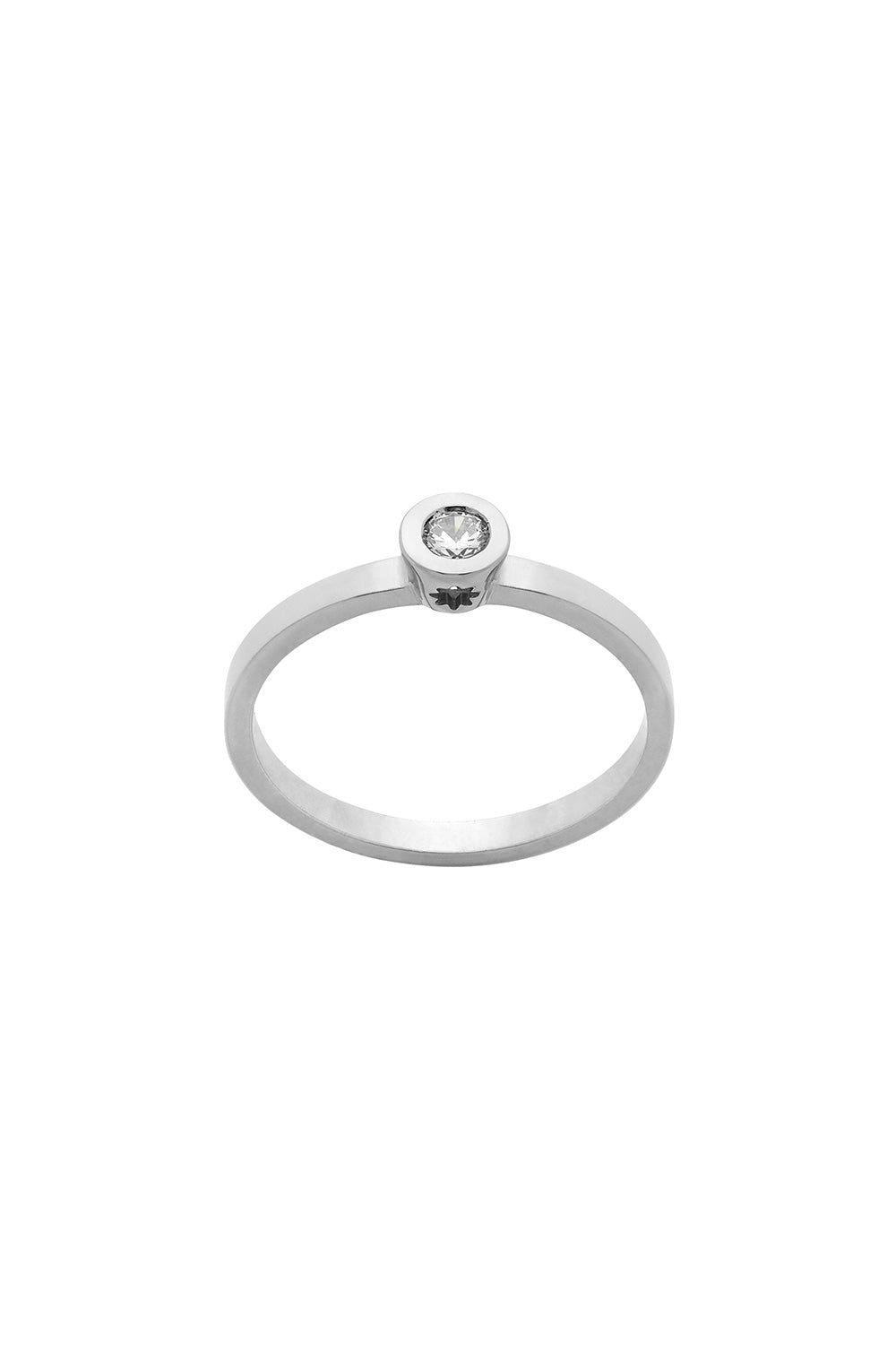 Diamond Brilliant Ring, 9ct White Gold, .10ct Diamond