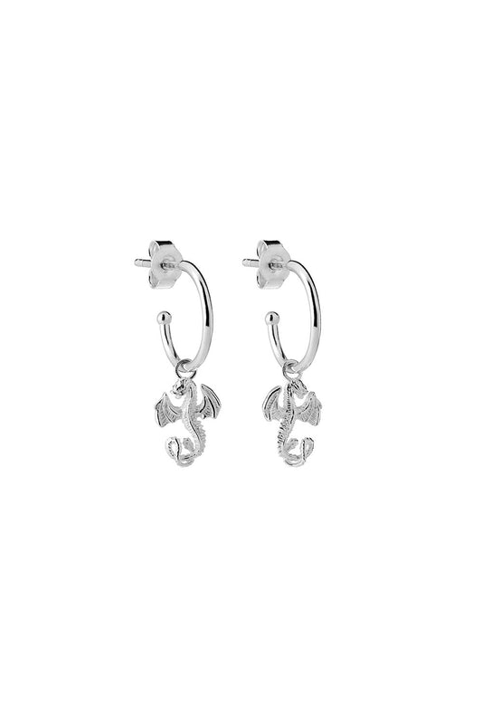 Dragon Earrings Silver