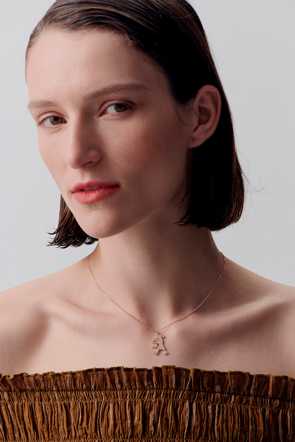 Drummer Girl Necklace Rose Gold