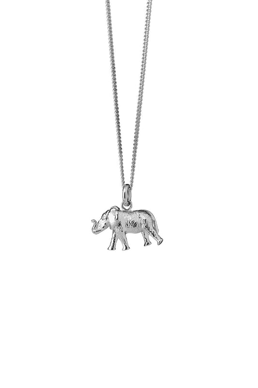 Elephant Necklace Silver